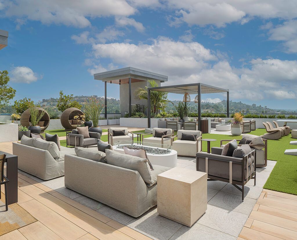 Sky Deck and View at The Wylden Apartments in Los Angeles CA